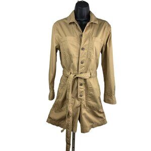 Gap playsuit Romper  oversized  cotton khaki brown 36 chest